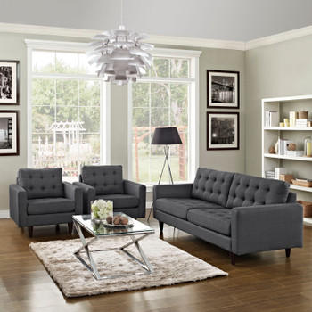 Modway Empress Sofa and Armchairs Set of 3 EEI-1314-DOR