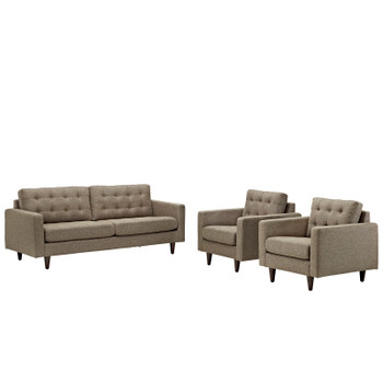 Modway Empress Sofa and Armchairs Set of 3 EEI-1314-OAT