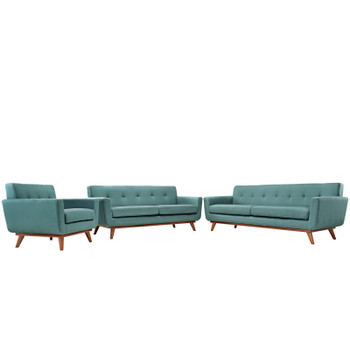 Modway Engage Sofa Loveseat and Armchair Set of 3 EEI-1349-LAG