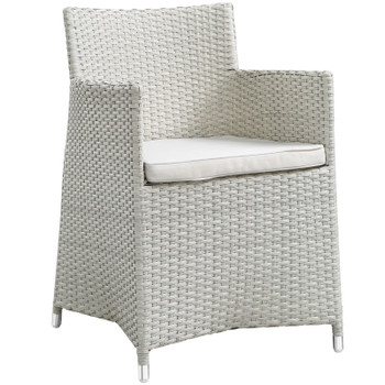 Modway Junction Dining Outdoor Patio Armchair EEI-1505-GRY-WHI Gray White
