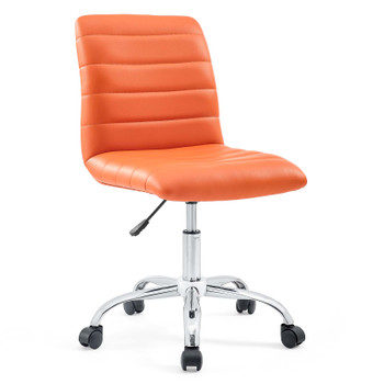 Modway Ripple Armless Mid Back Vinyl Office Chair EEI-1532-ORA Orange