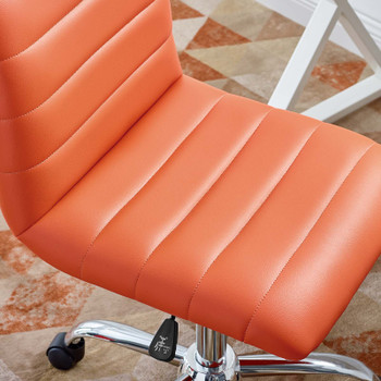 Modway Ripple Armless Mid Back Vinyl Office Chair EEI-1532-ORA Orange