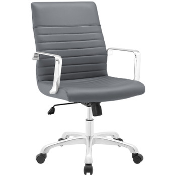 Modway Finesse Mid Back Office Chair EEI-1534-GRY Gray