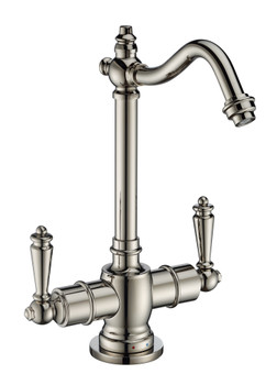 Whitehaus Point Of Use Instant Hot/Cold Water Drinking Faucet With Traditional Swivel Spout - WHFH-HC1006-PN