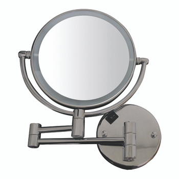 Whitehaus Round Wall Mount Dual Led 7X Magnified Mirror - WHMR912-BN