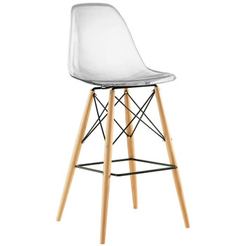 Modway Pyramid Bar Stool EEI-1701-CLR Clear