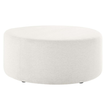 Modway Callum Large 38" Round Woven Heathered Fabric Upholstered Ottoman - EEI-6649