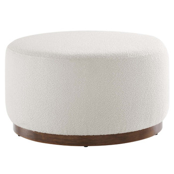 Modway Tilden Large 29" Round Boucle Upholstered Ottoman - EEI-6681-CLO-WAL