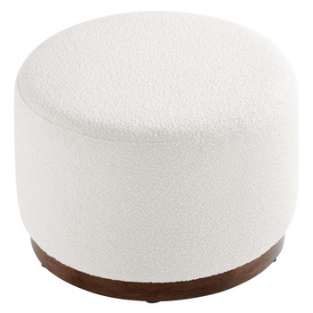 Modway Tilden Large 23" Round Boucle Upholstered Ottoman - EEI-6683-CLO-WAL