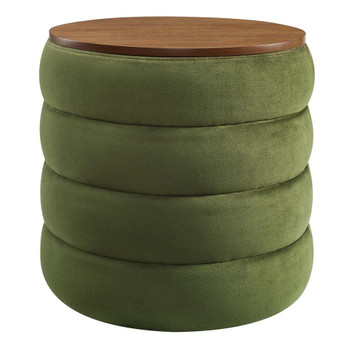 Modway Mezzo Round Performance Velvet Storage Ottoman - EEI-6684