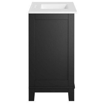 Modway Dixie 36 Solid Wood Bathroom Vanity Cabinet - EEI-6725-BLK-WHI