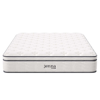 Modway Jenna 12" Innerspring And Foam California King Mattress - MOD-7091-WHI