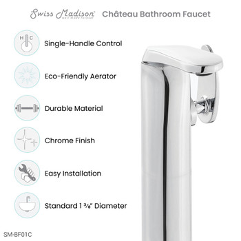 Chateau Single Hole, Single-Handle, Bathroom Faucet in Chrome SM-BF01C