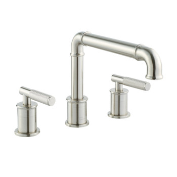 Avallon 8 in. Widespread, Sleek Handle, Bathroom Faucet in Brushed Nickel  SM-BF86BN