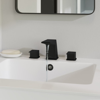 Carre 8 in. Widespread, 2-Handle, Bathroom Faucet in Matte Black SM-BF32MB