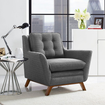Modway Beguile Upholstered Fabric Armchair EEI-1798-DOR Gray