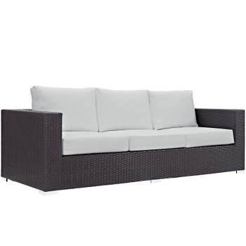 Modway Convene Outdoor Patio Sofa EEI-1844-EXP-WHI Espresso White