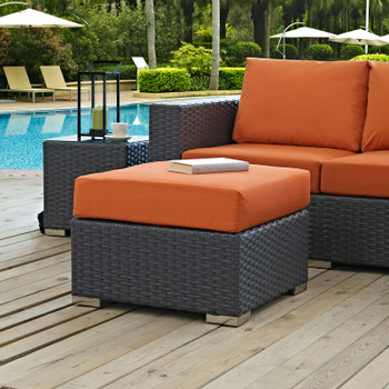 Modway Sojourn Outdoor Patio Sunbrella® Ottoman EEI-1855-CHC-TUS Canvas Tuscan