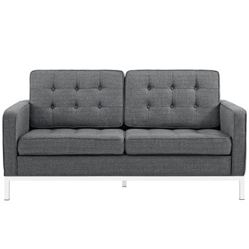 Modway Loft Upholstered Fabric Loveseat EEI-2051-DOR Gray