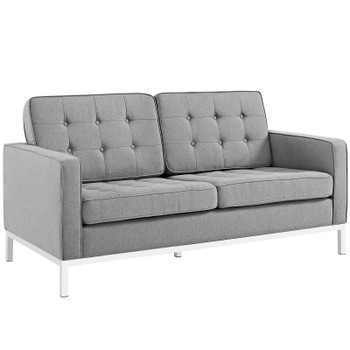 Modway Loft Upholstered Fabric Loveseat EEI-2051-LGR Light gray