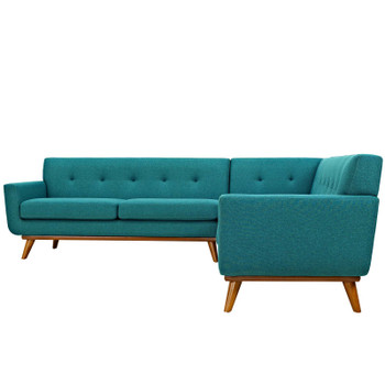 Modway Engage L-Shaped Sectional Sofa EEI-2108-TEA-SET Teal