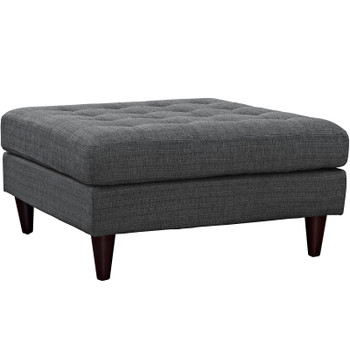 Modway Empress Upholstered Fabric Large Ottoman EEI-2139-DOR Gray