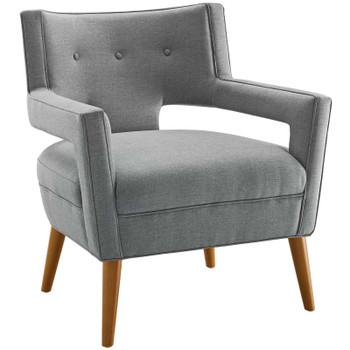 Modway Sheer Upholstered Fabric Armchair EEI-2142-LGR Light Gray