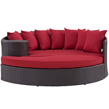 Modway Convene Outdoor Patio Daybed EEI-2176-EXP-RED Espresso Red