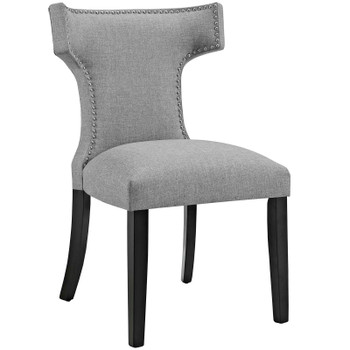 Modway Curve Fabric Dining Chair EEI-2221-LGR Light Gray