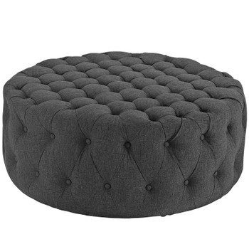 Modway Amour Upholstered Fabric Ottoman EEI-2225-GRY Gray