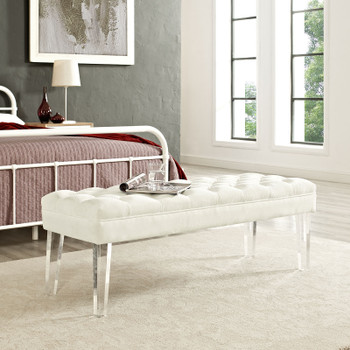 Modway Valet Performance Velvet Bench EEI-2460-IVO Ivory