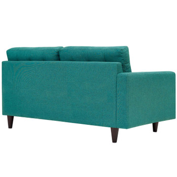 Modway Empress Left-Facing Upholstered Fabric Loveseat EEI-2589-TEA Teal