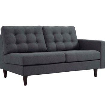 Modway Empress Right-Facing Upholstered Fabric Loveseat EEI-2595-DOR Gray