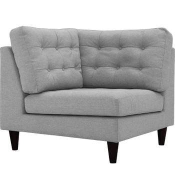 Modway Empress Upholstered Fabric Corner Sofa EEI-2610-LGR Light Gray