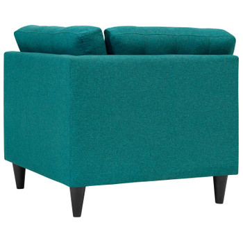 Modway Empress Upholstered Fabric Corner Sofa EEI-2610-TEA Teal