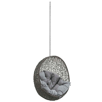 Modway Hide Outdoor Patio Swing Chair Without Stand EEI-2654-GRY-GRY Gray Gray
