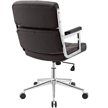 Modway Portray Highback Upholstered Vinyl Office Chair EEI-2685-BRN Brown