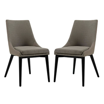 Modway Viscount Dining Side Chair Fabric Set of 2 EEI-2745-GRA-SET Granite