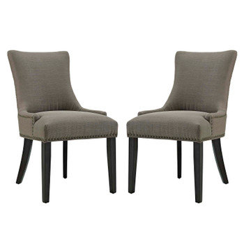 Modway Marquis Dining Side Chair Fabric Set of 2 EEI-2746-GRA-SET Granite