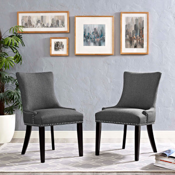 Modway Marquis Dining Side Chair Fabric Set of 2 EEI-2746-GRY-SET Gray