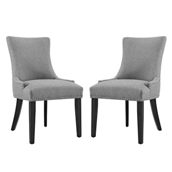 Modway Marquis Dining Side Chair Fabric Set of 2 EEI-2746-LGR-SET Light Gray