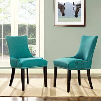 Modway Marquis Dining Side Chair Fabric Set of 2 EEI-2746-TEA-SET Teal