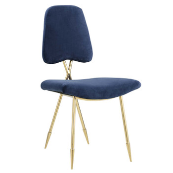 Modway Ponder Performance Velvet Dining Side Chair EEI-2811-NAV Navy