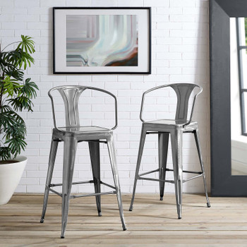 Modway Promenade Bar Stool EEI-2817-GME Gunmetal