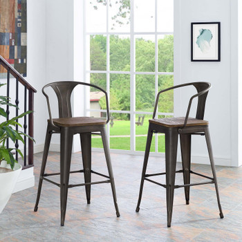 Modway Promenade Bar Stool EEI-2818-BRN Brown