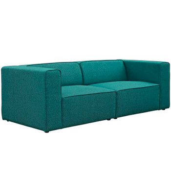 Modway Mingle 2 Piece Upholstered Fabric Sectional Sofa Set EEI-2825-TEA Teal