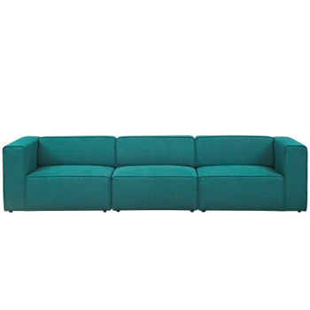 Modway Mingle 3 Piece Upholstered Fabric Sectional Sofa Set EEI-2827-TEA Teal