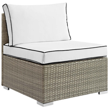 Modway Repose Outdoor Patio Armless Chair EEI-2958-LGR-WHI Light Gray White