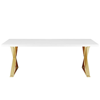 Modway Sector Dining Table EEI-3034-WHI White Gold