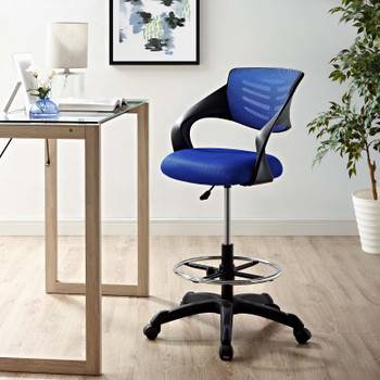 Modway Thrive Mesh Drafting Chair EEI-3040-BLU Blue
